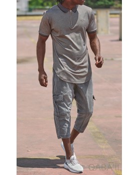 Polo zip up qabail anthracite