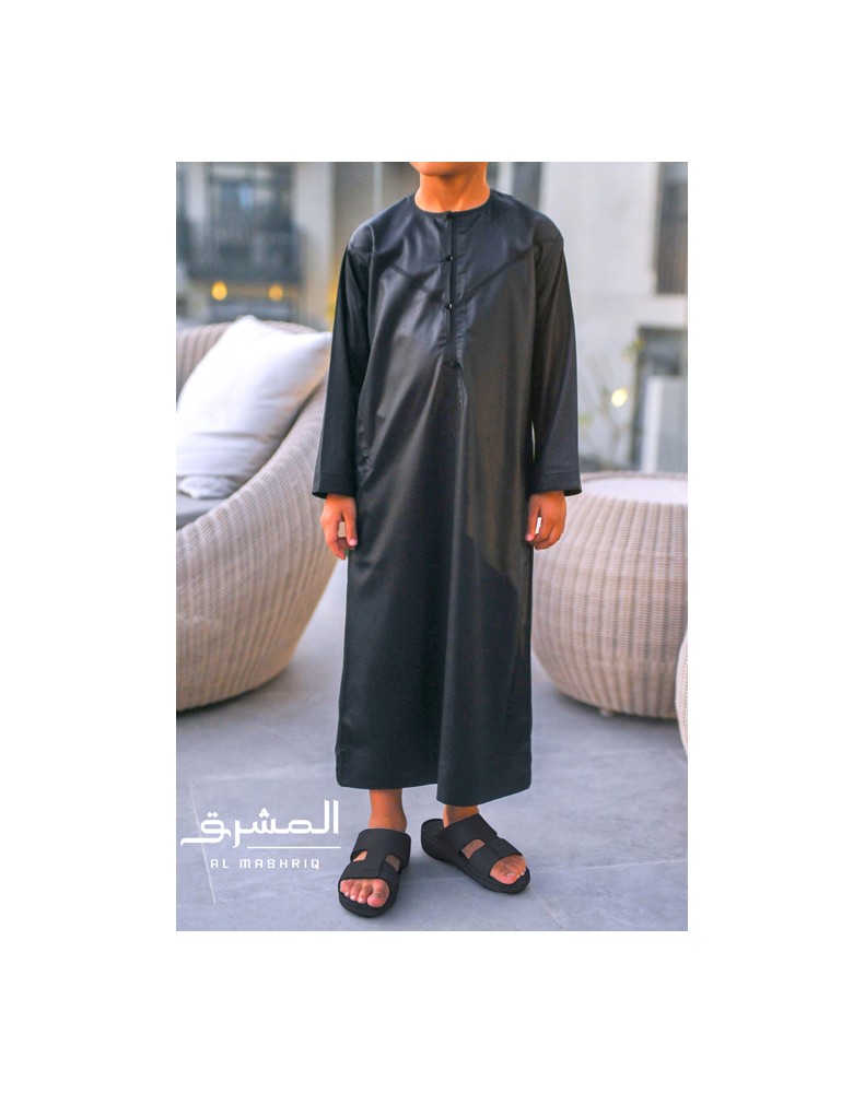 Qamis émirati enfant Al mashriq noir