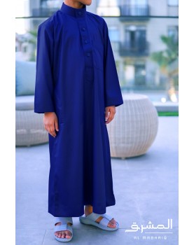 Qamis saoudien enfant Al mashriq bleu nuit