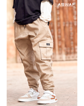 Sarouel cargo enfant ASWAF beige