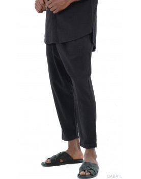 Sarouel qabail Classic lin noir