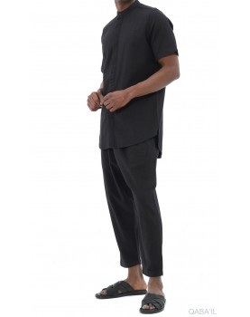 Sarouel qabail Classic lin noir