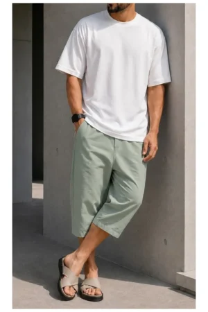 bermuda coton qabail kaki clair bermuda coton qabail kaki clair