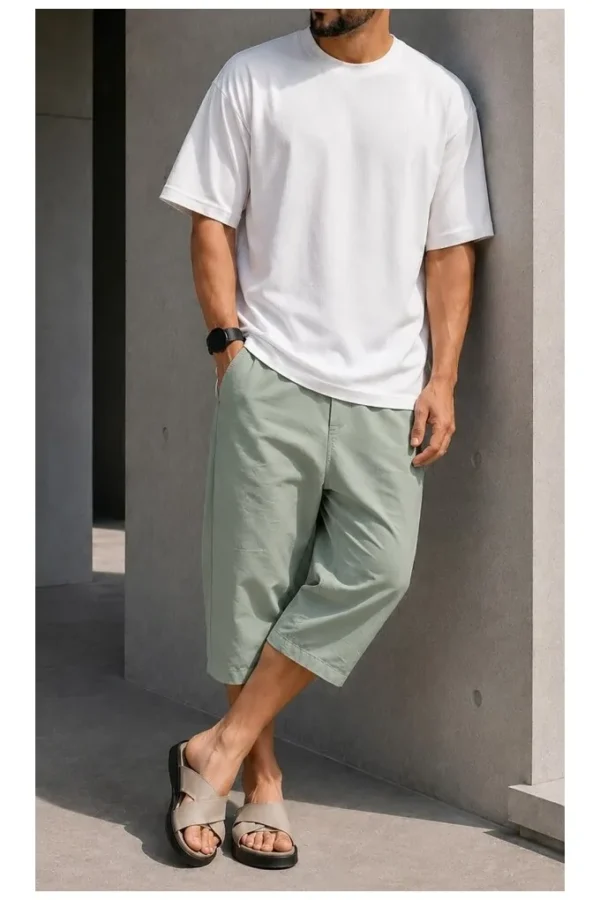 bermuda coton qabail kaki clair