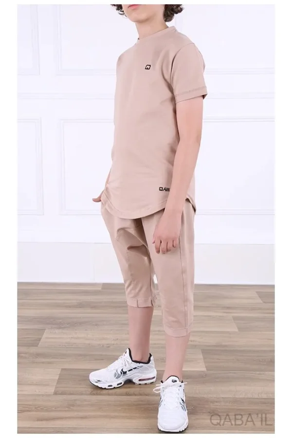 Ensemble qaba'il nautik enfant beige