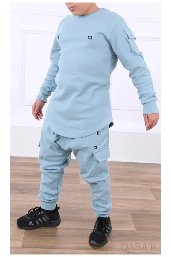 Ensemble qabail enfant neo sniper bleu horizon