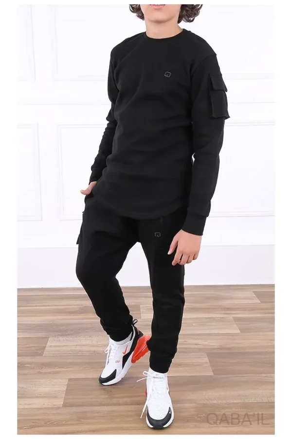 Ensemble qabail enfant neo sniper noir