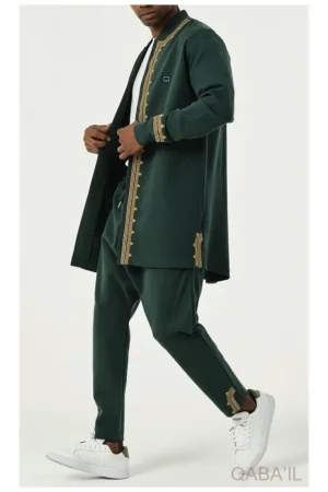 Ensemble qabail menara vert bouteille