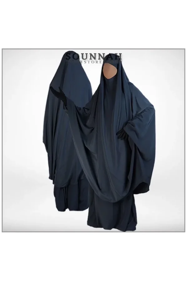 Jilbab/Jilbeb 2 pièces jupe gris anthracite Al Manassik