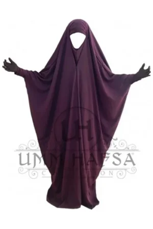 Jilbab/Jilbeb Saoudien Prune à Clips Umm Hafsa