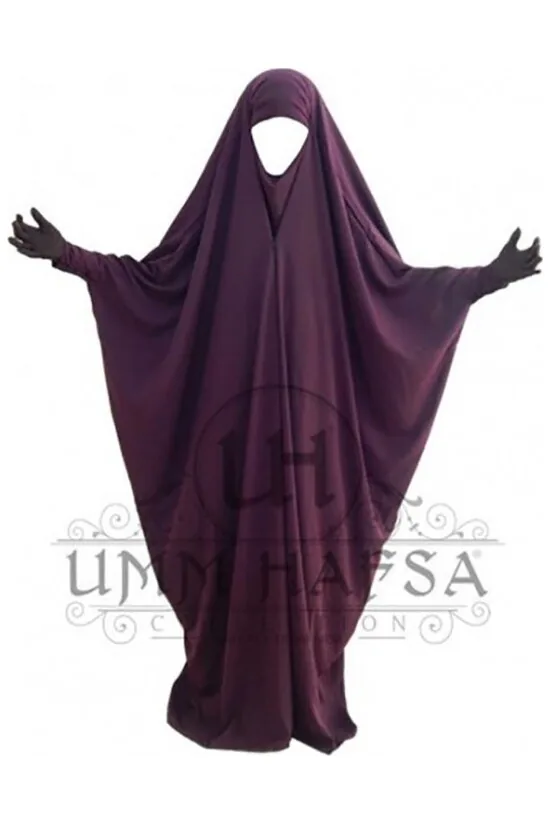 Jilbab/Jilbeb Saoudien Prune à Clips Umm Hafsa