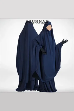 Jilbab/Jilbeb 2 pièces jupe bleu nuit - Al Manassik