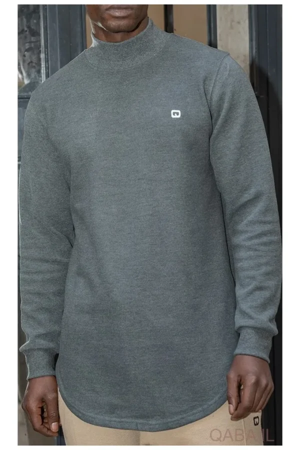 Pull col montant qaba'il vert