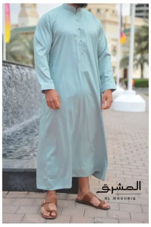 Qamis bahreini Al mashriq vert pastel Qamis bahreini Al mashriq vert pastel