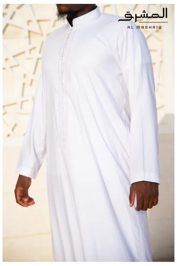 Qamis bahreini coton " Al mashriq " blanc Qamis bahreini coton " Al mashriq " blanc