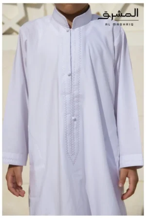 Qamis enfant bahreini "Al mashriq" Blanc
