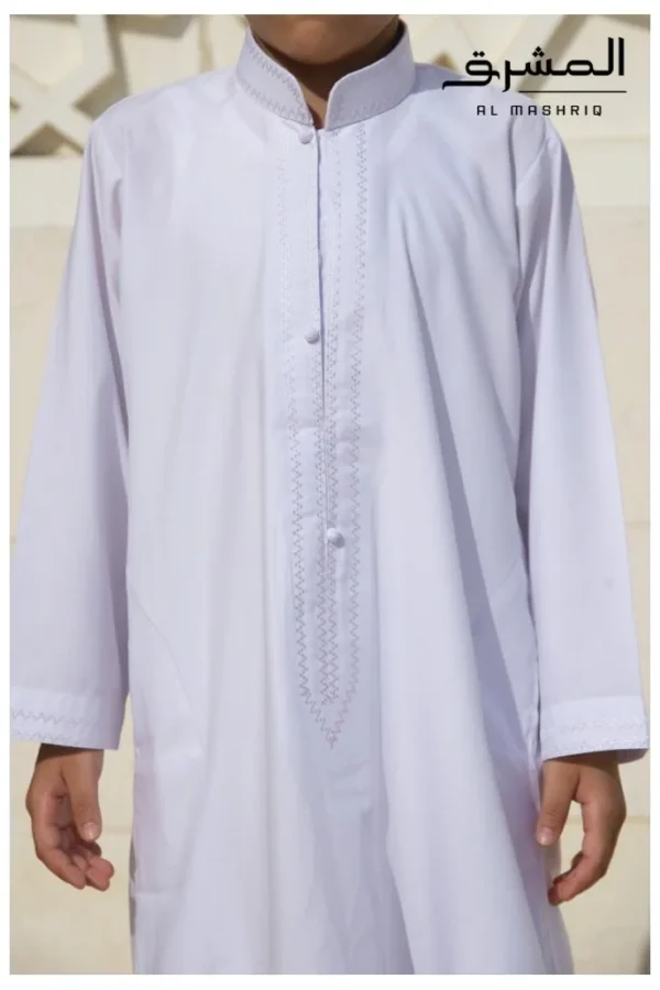 Qamis enfant bahreini "Al mashriq" Blanc