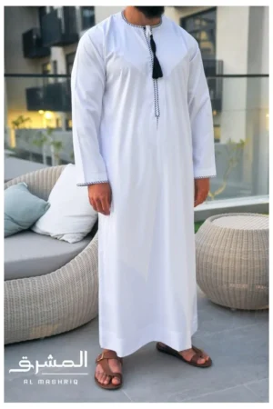 Qamis omani Al mashriq blanc Qamis omani Al mashriq blanc