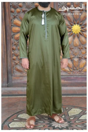 Qamis omani Al mashriq kaki Qamis omani Al mashriq kaki