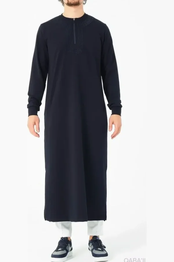 Qamis qabail Amwaj bleu Qamis Qaba’il Amwaj bleu (bleu marine)