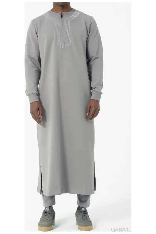 Qamis qabail Amwaj gris