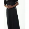 Qamis qabail navy noir et gris