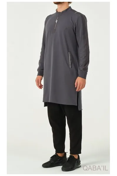qamis-qabail-qc-subtil-gris-anthracite-1 Qamis qaba'il qc Subtil gris anthracite - vue 1