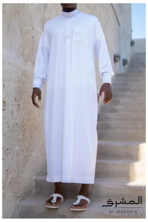 Qamis Saoudien Blanc Custom Qamis - Sounnah Store Qamis Saoudien Blanc Custom Qamis - Sounnah Store