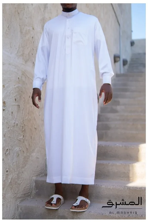 Qamis Saoudien Blanc Custom Qamis - Sounnah Store Qamis Saoudien Blanc Custom Qamis - Sounnah Store