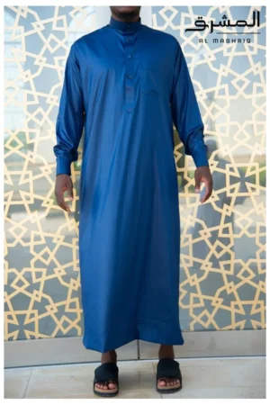 Qamis saoudien Bleu nuit Al mashriq Qamis saoudien Bleu nuit Al mashriq