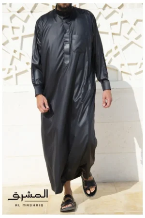 Qamis saoudien noir Al mashriq Qamis saoudien noir Al mashriq
