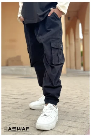 Sarouel cargo enfant ASWAF noir Sarouel cargo enfant ASWAF noir