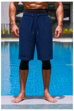 Sarouel de bain haytam bleu
