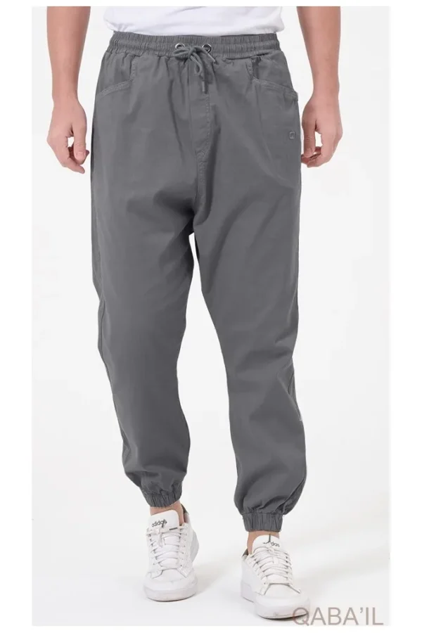 Sarouel qabail activ strech griș anthracite