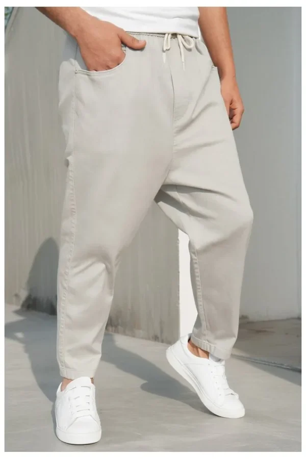 Sarouel qabail jean drop beige