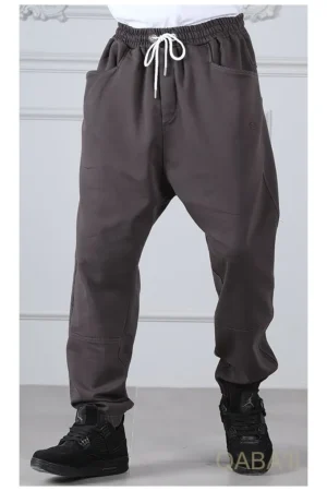 Sarouel qabail pants stretch anthracite
