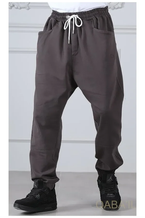 Sarouel qabail pants stretch anthracite