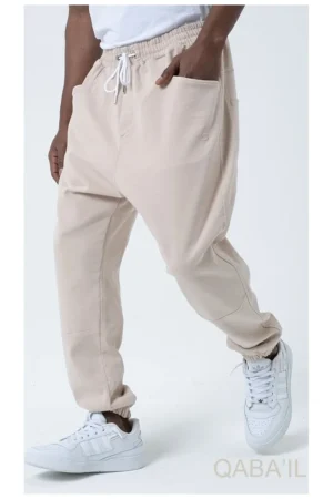 Sarouel qabail pants stretch beige