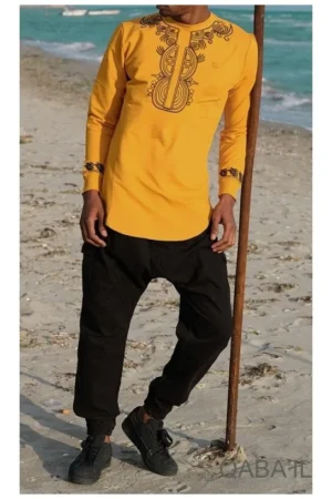Sweat qaba'il ethniz afro up moutarde Sweat qaba'il ethniz afro up moutarde