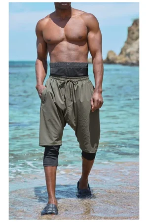 Swimshort de bain qabail kaki Swimshort de bain qabail kaki