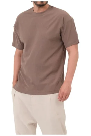 Tee shirt qabail waffle taupe Tee shirt qabail waffle taupe