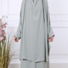 Jilbab 2 pièces jupe Jamila kaki clair (vert kaki clair)