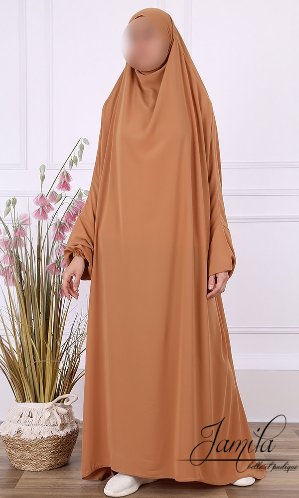 IMG_6271 Jilbab 2 pièces jupe Jamila camel (marron clair)