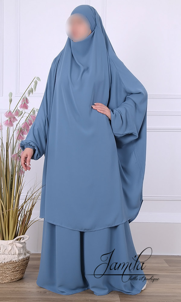 Jilbeb 2 pieces jupe Jamila bleu pétrole