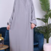 Jilbab 1 pièce Jamila gris clair