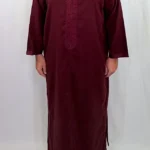 Djellaba homme hiver bordeaux Djellaba homme hiver bordeaux à capuche, plastron brodé