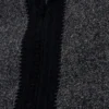 Djellaba homme hiver noir Djellaba homme hiver noire, chiné gris anthracite à passementerie noire, détail de la passementerie
